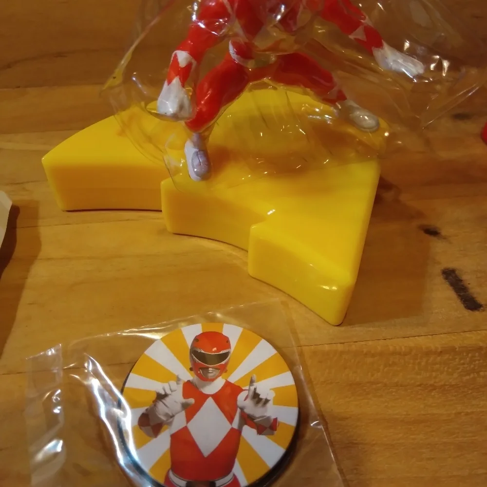 Vintage McDonald's Power Rangers pog launcher toys with pogs new sealed packages
